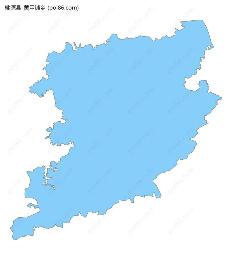 黄甲铺乡边界地图