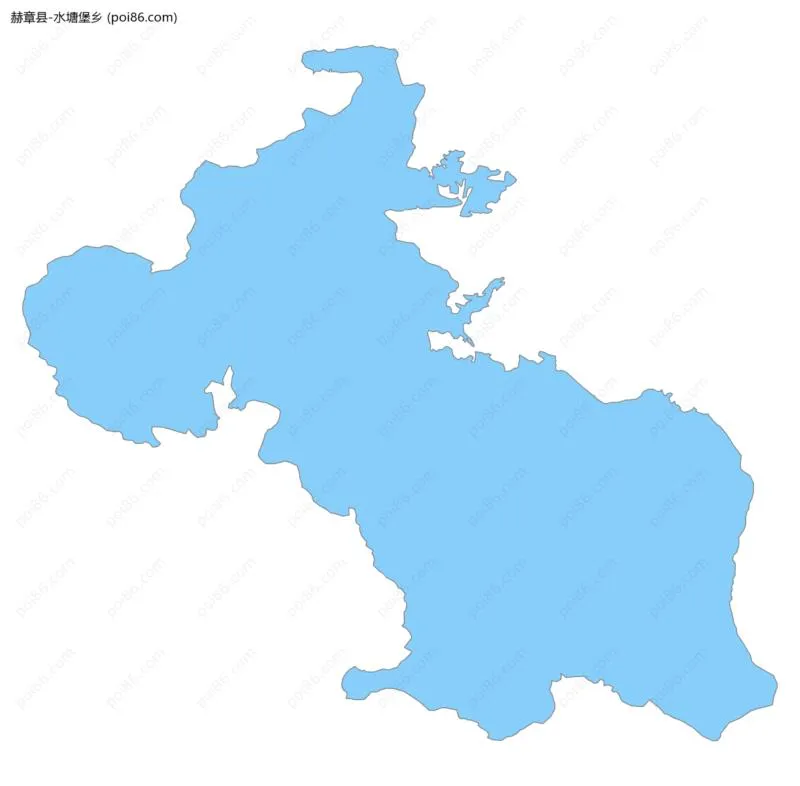 水塘堡乡边界地图