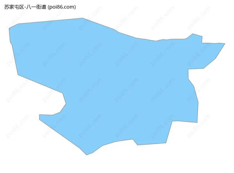 八一街道边界地图