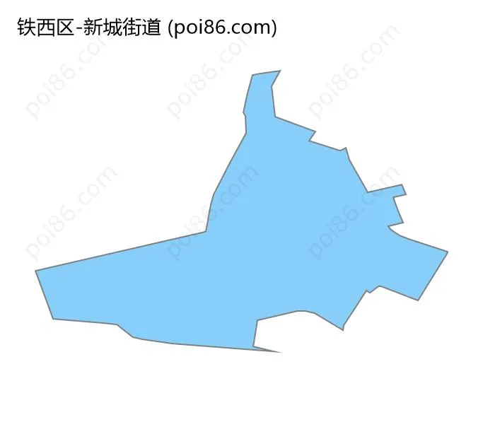 新城街道边界地图