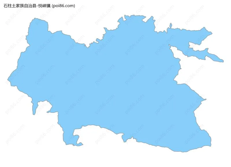 悦崃镇边界地图