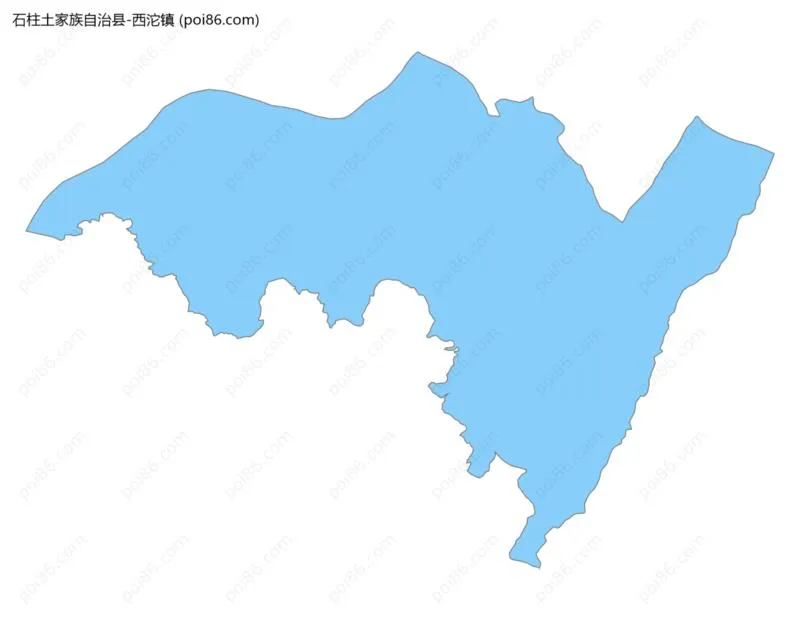 西沱镇边界地图