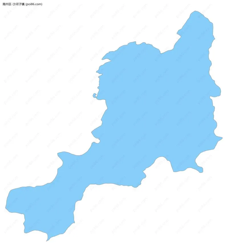 沙河子镇边界地图