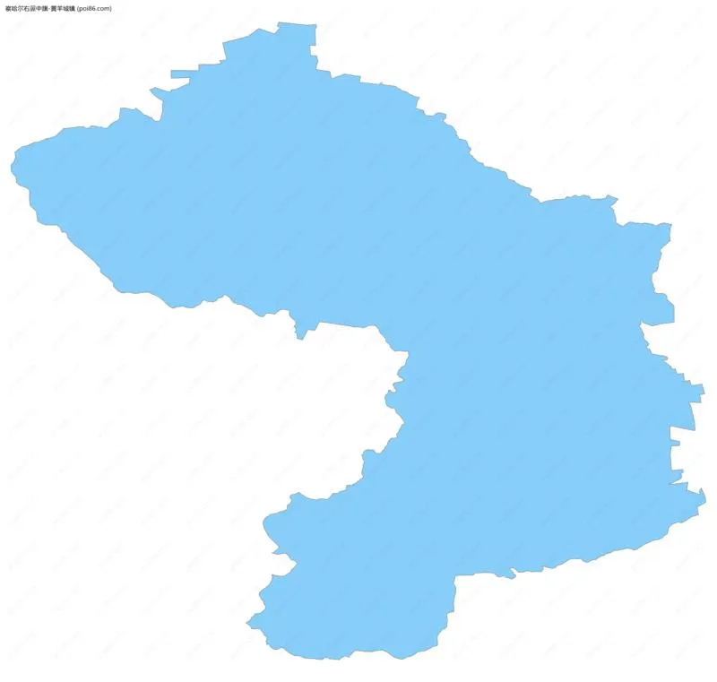 黄羊城镇边界地图