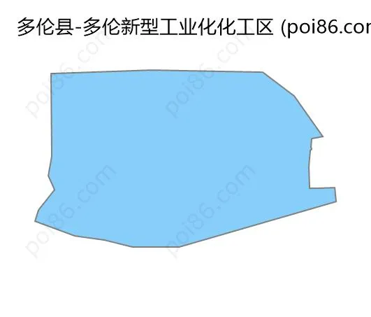 多伦新型工业化化工区边界地图