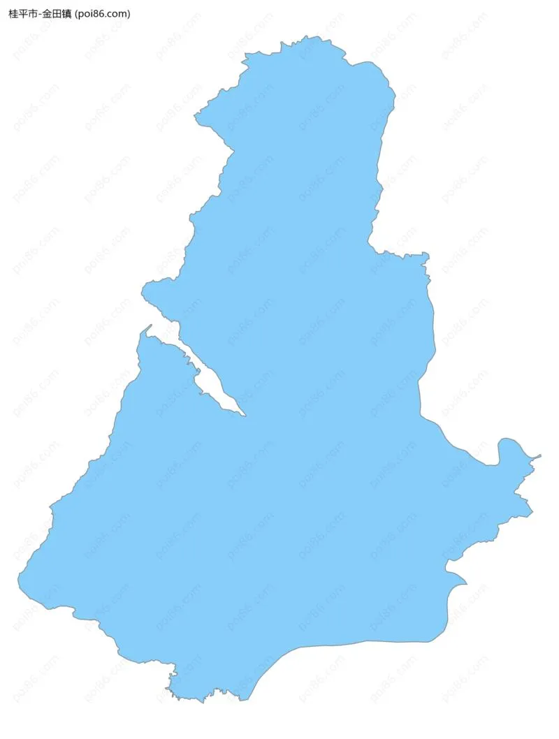 金田镇边界地图