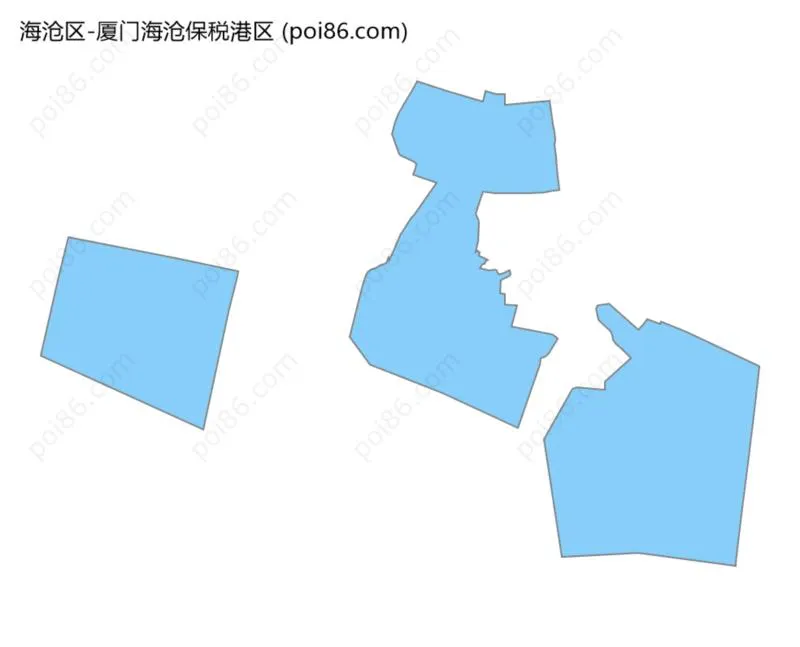 厦门海沧保税港区边界地图
