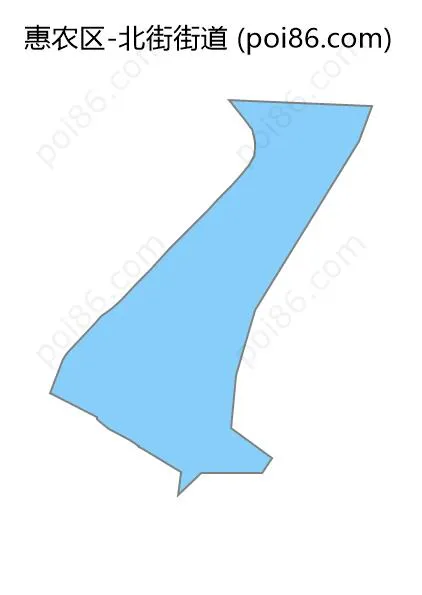 北街街道边界地图