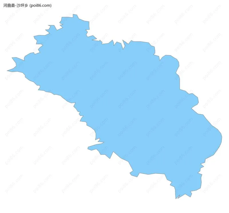 沙坪乡边界地图