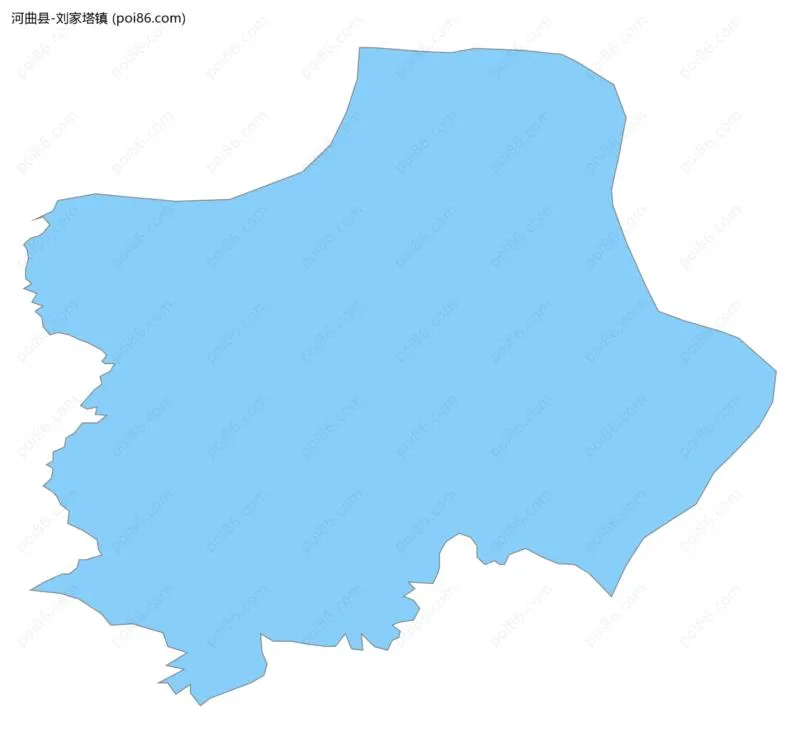 刘家塔镇边界地图