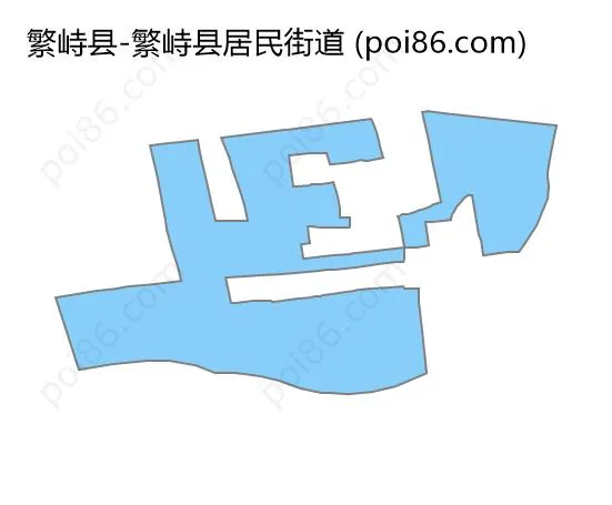 繁峙县居民街道边界地图