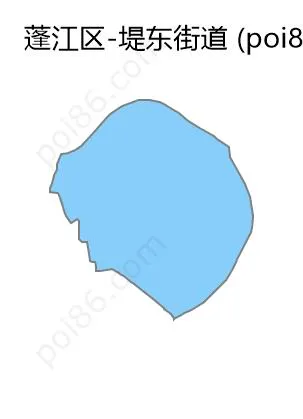 堤东街道边界地图