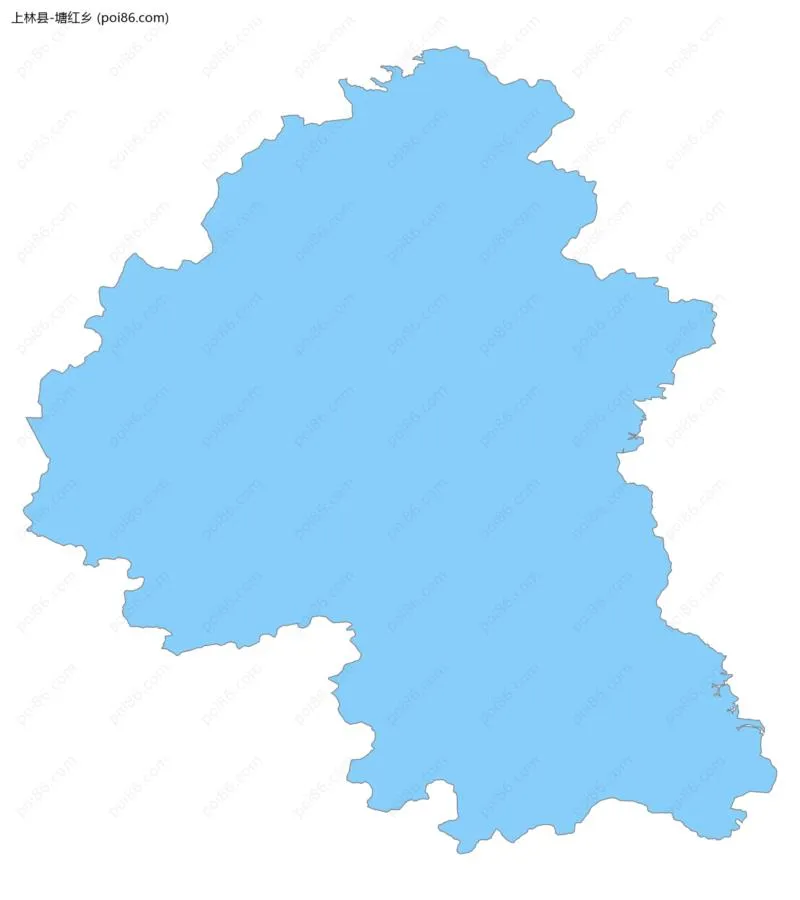 塘红乡边界地图