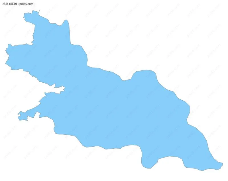 峪口乡边界地图