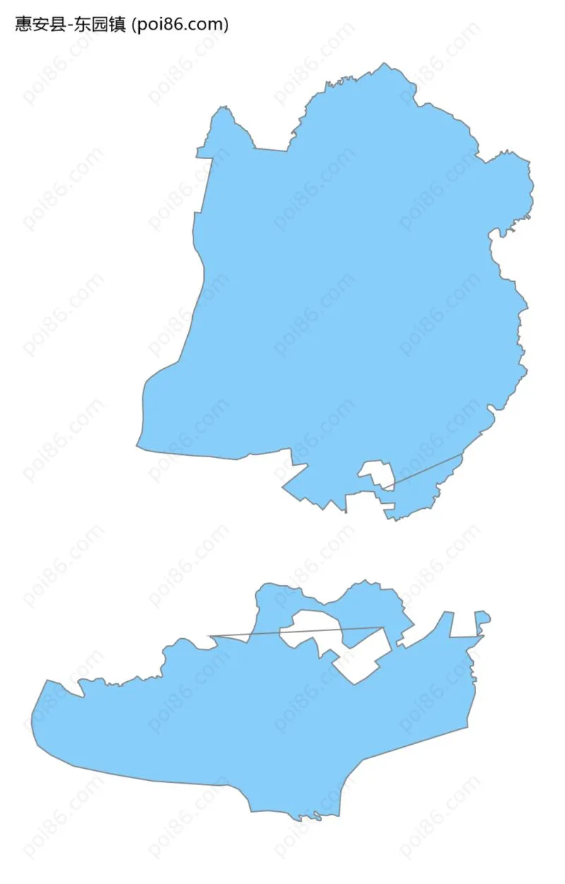 东园镇边界地图