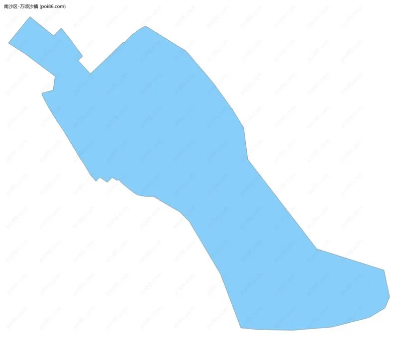 万顷沙镇边界地图