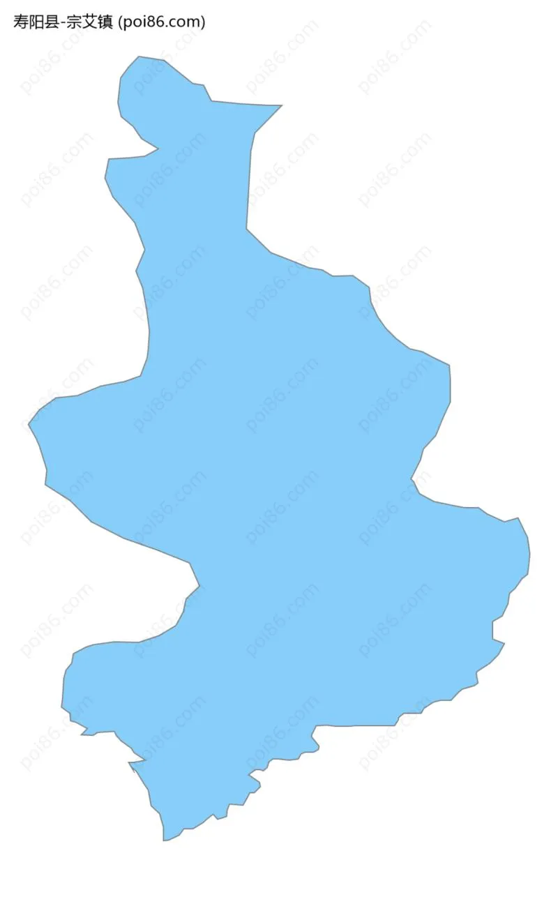 宗艾镇边界地图