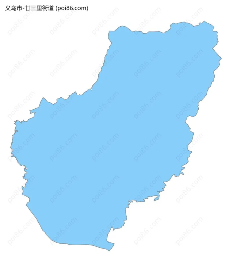 廿三里街道边界地图