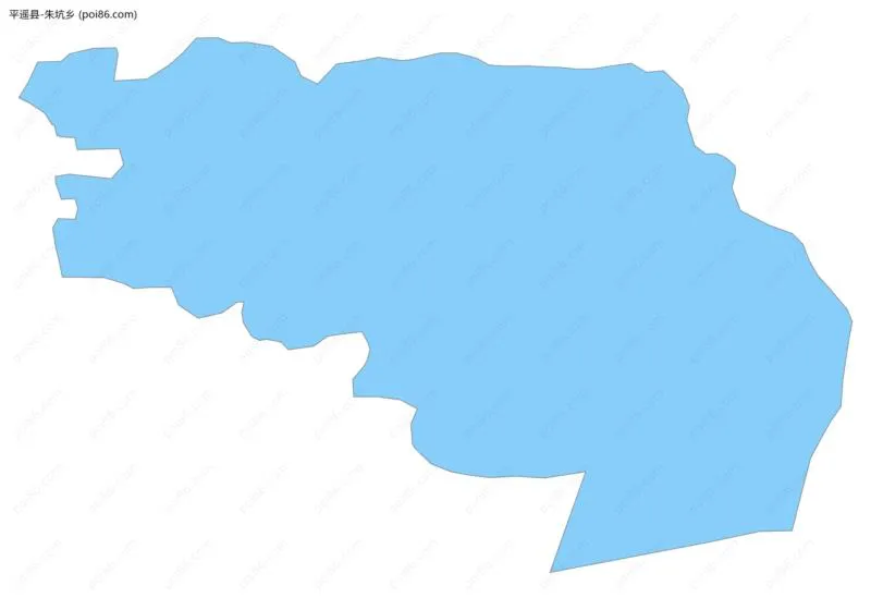 朱坑乡边界地图