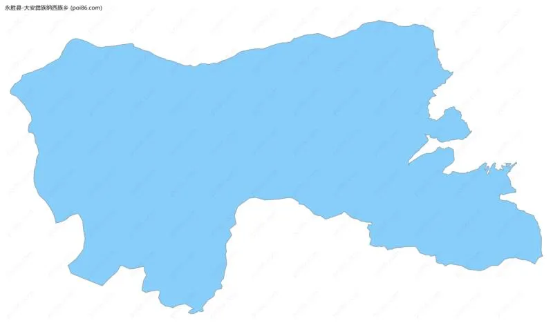 大安彝族纳西族乡边界地图