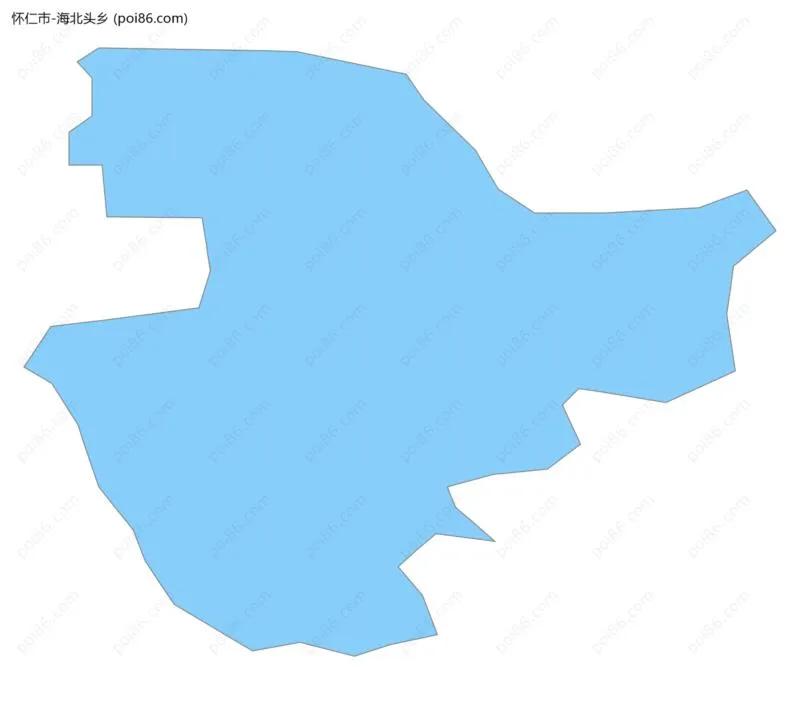 海北头乡边界地图