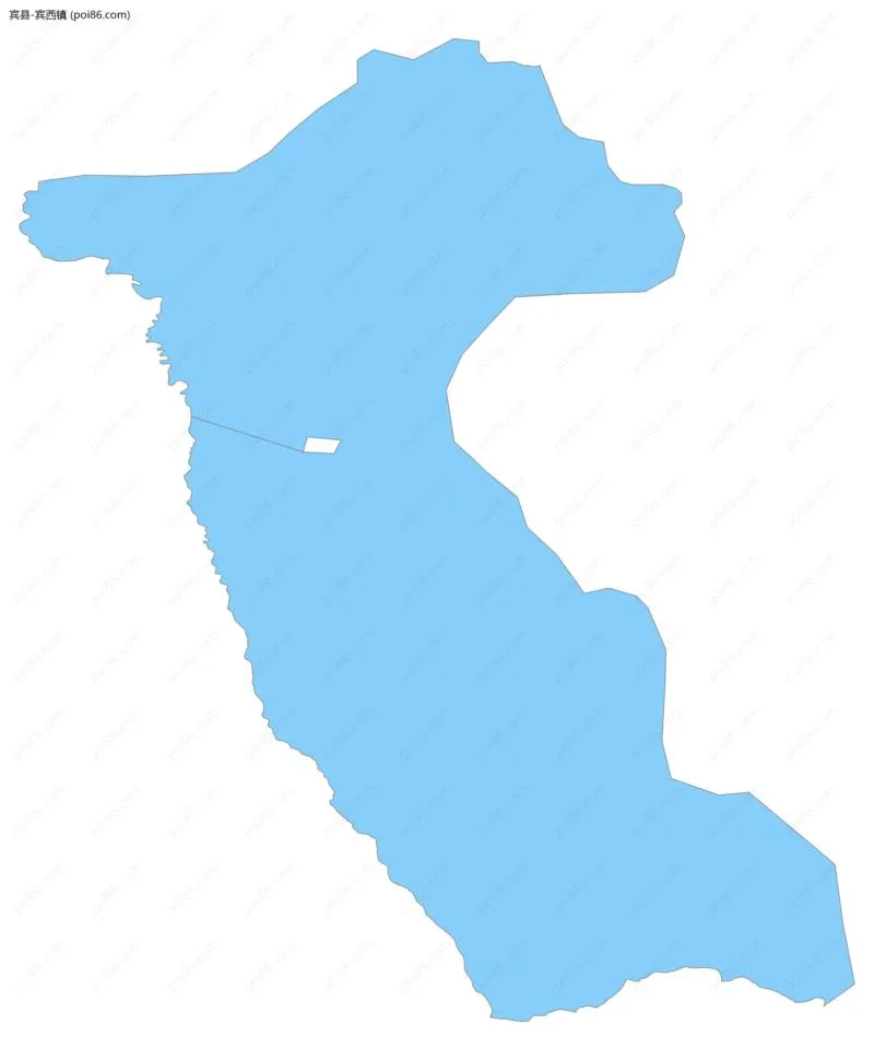 宾西镇边界地图