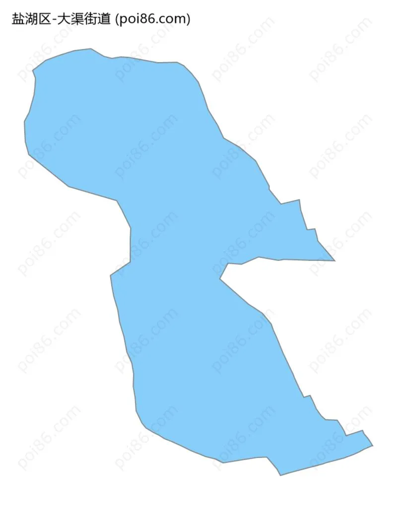 大渠街道边界地图