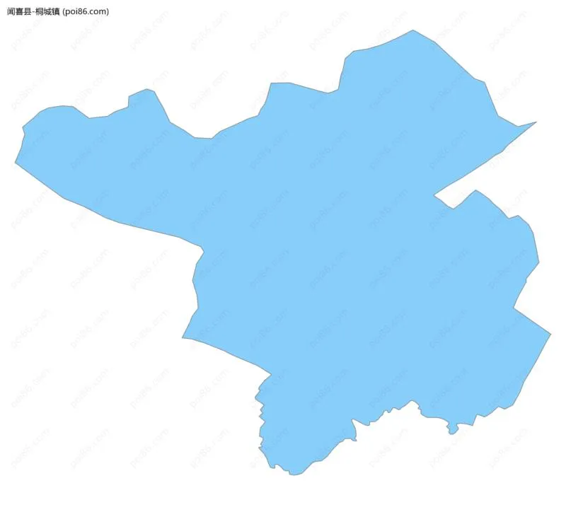 桐城镇边界地图