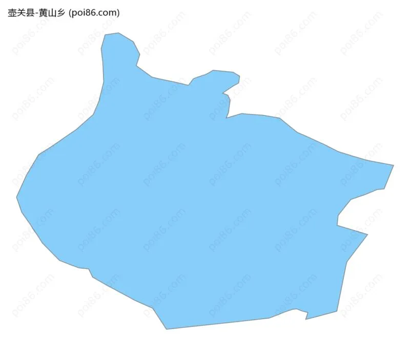 黄山乡边界地图