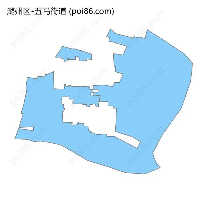 五马街道边界地图
