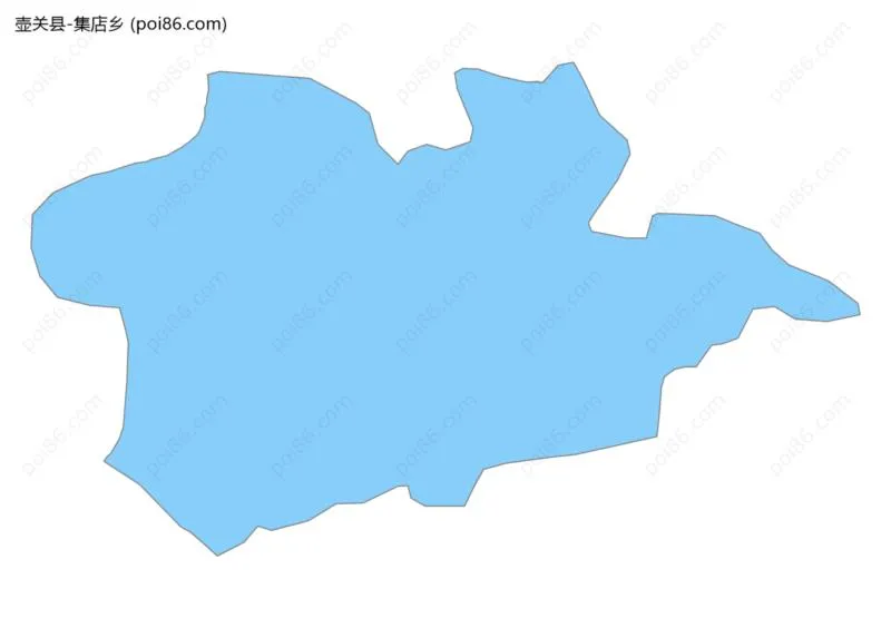 集店乡边界地图
