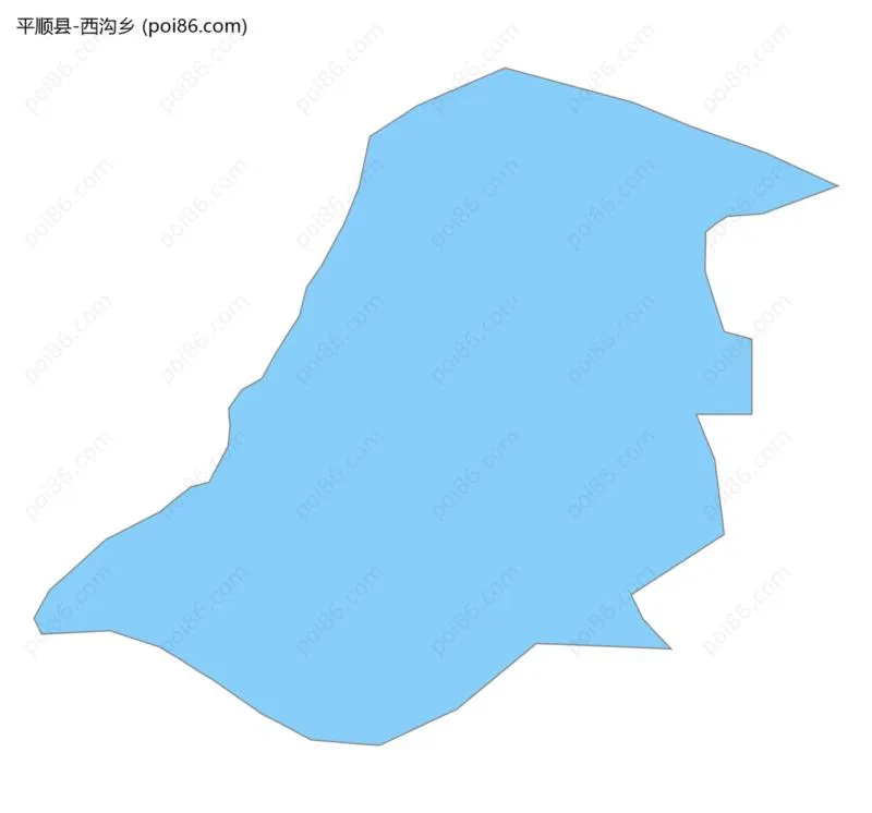 西沟乡边界地图