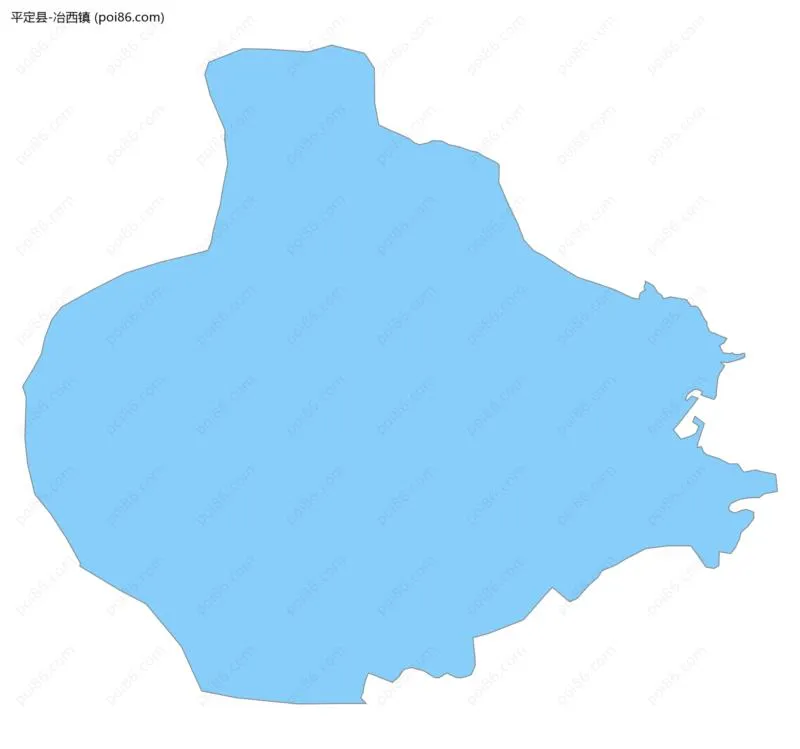 冶西镇边界地图