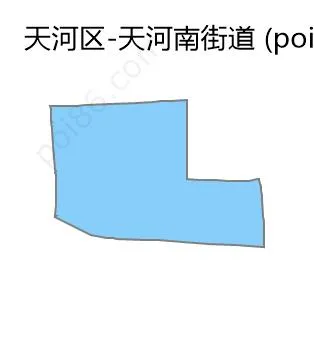 天河南街道边界地图