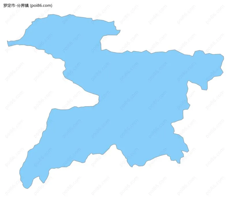 分界镇边界地图