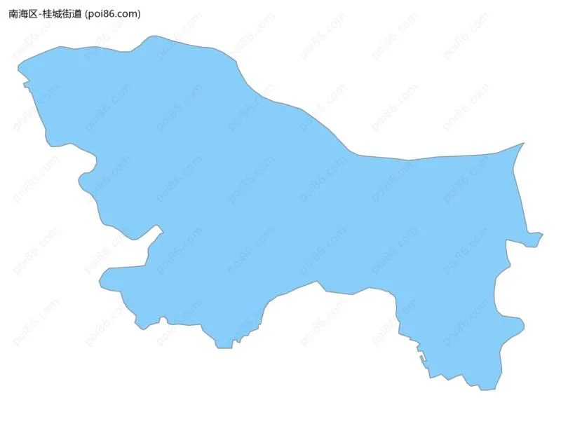 桂城街道边界地图