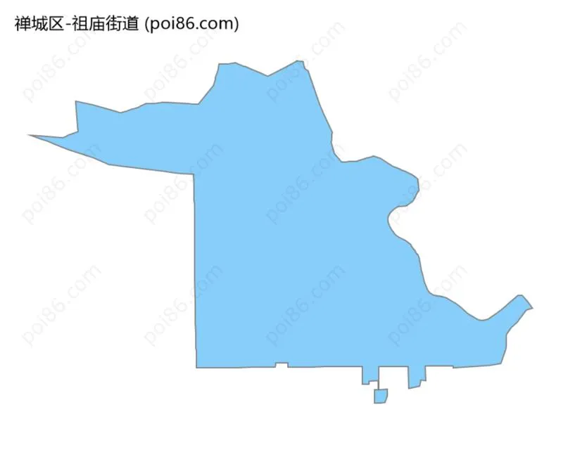 祖庙街道边界地图