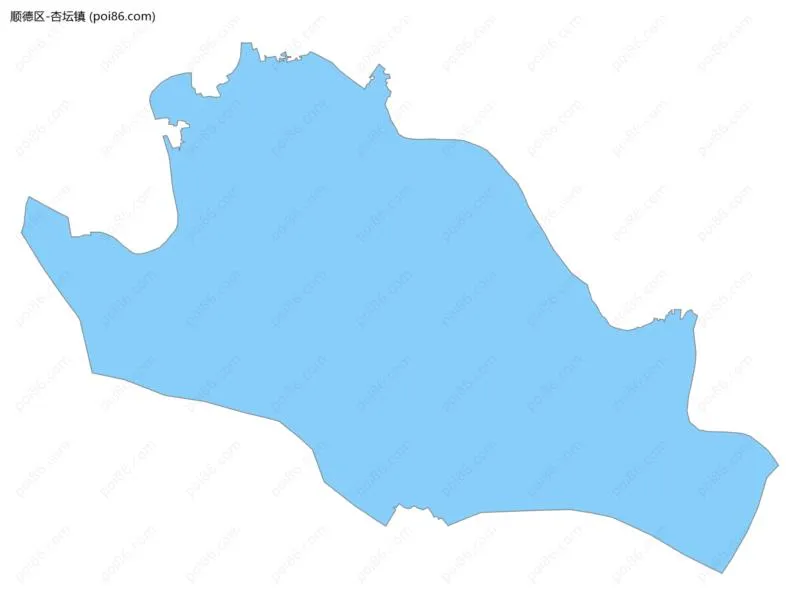 杏坛镇边界地图