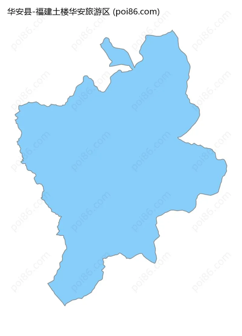 福建土楼华安旅游区边界地图