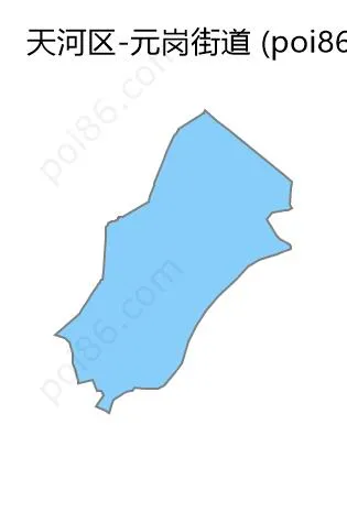 元岗街道边界地图