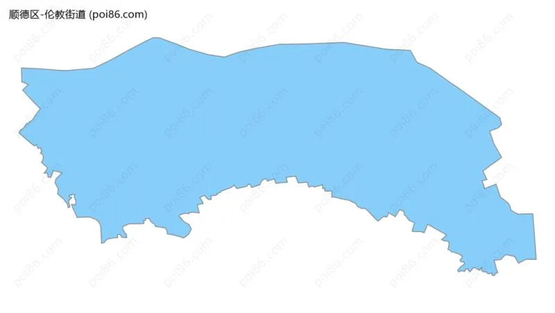 伦教街道边界地图