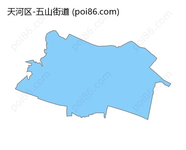 五山街道边界地图