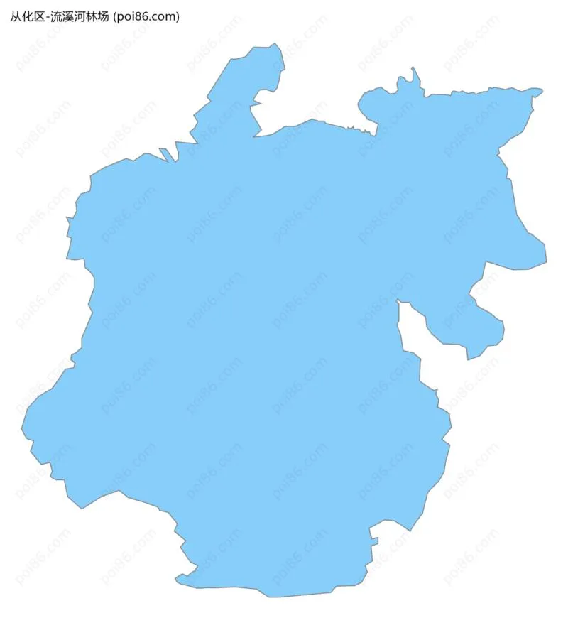 流溪河林场边界地图