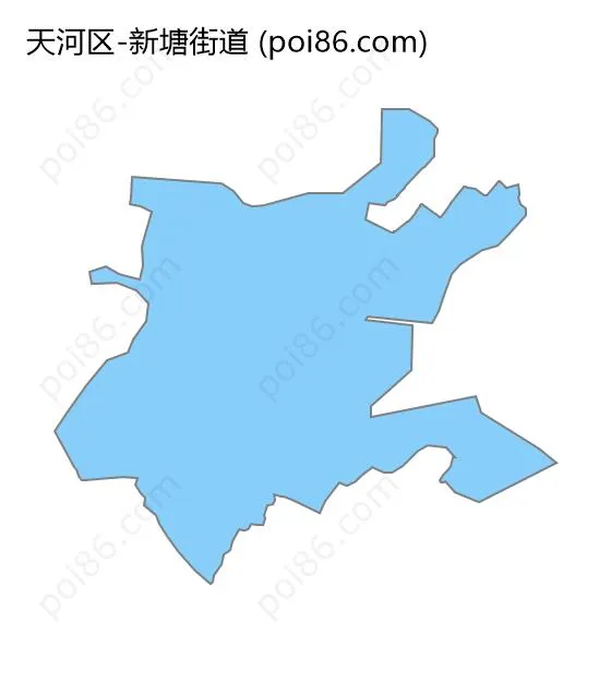 新塘街道边界地图