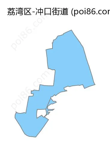 冲口街道边界地图