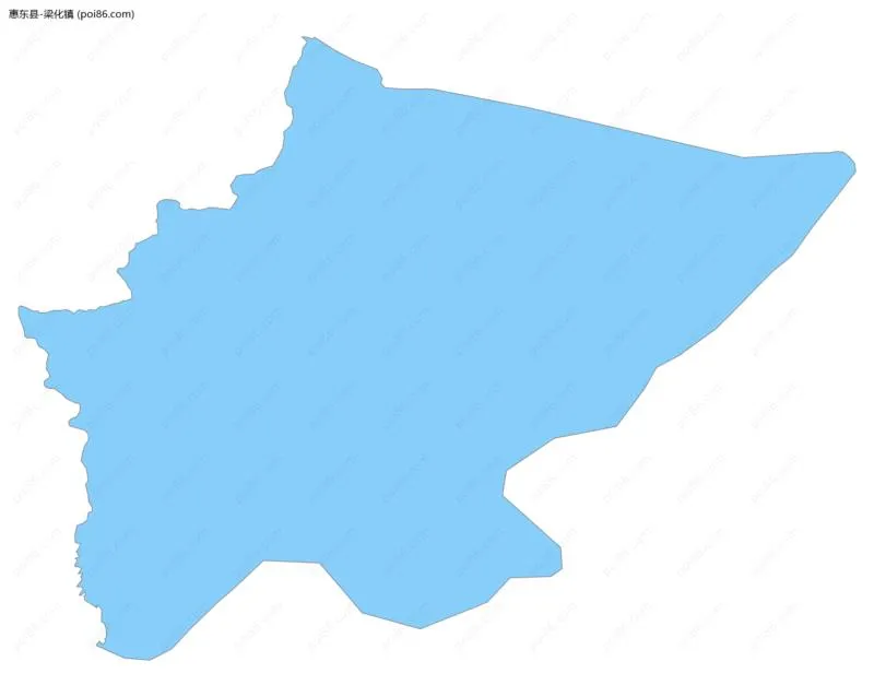 梁化镇边界地图