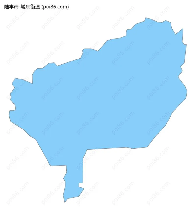 城东街道边界地图