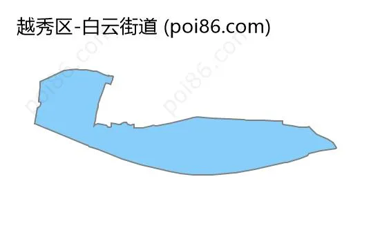 白云街道边界地图