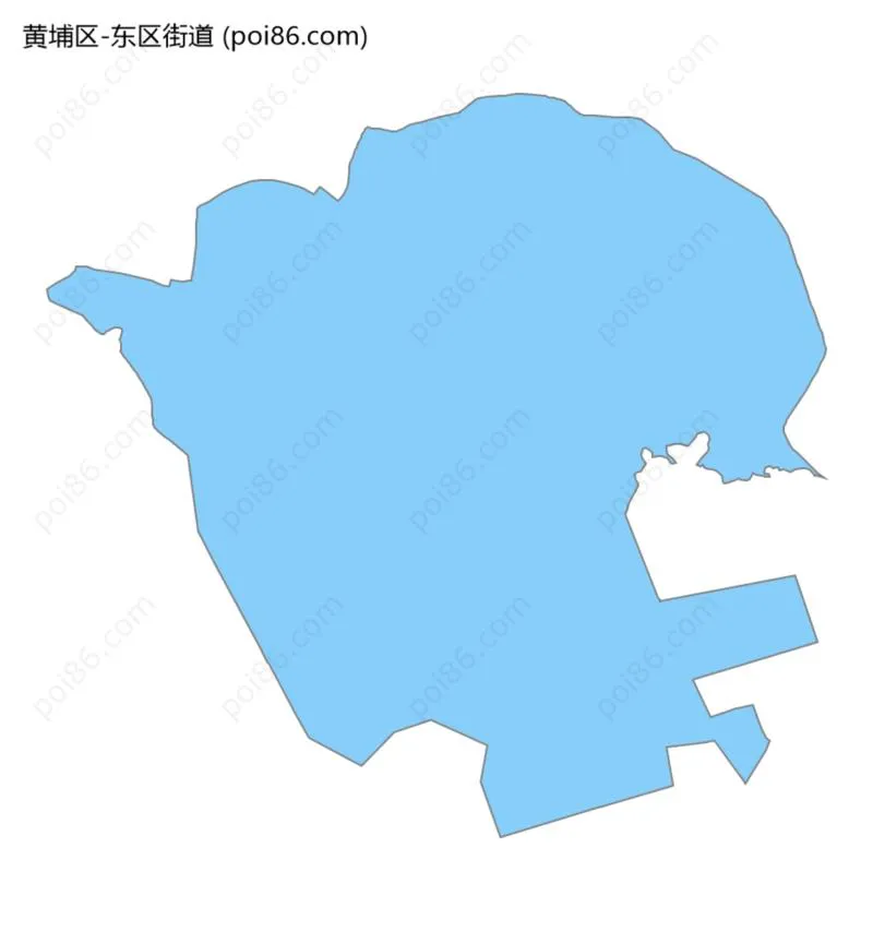 东区街道边界地图