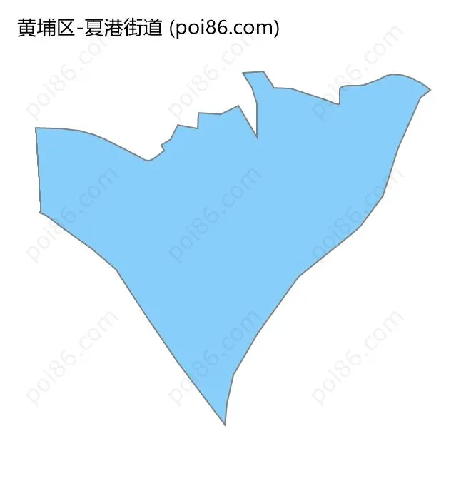 夏港街道边界地图